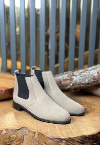  YENİ SEZON KLASİK İTALYAN BABDAJLI BOT - KUM BEJİ SÜET BOT