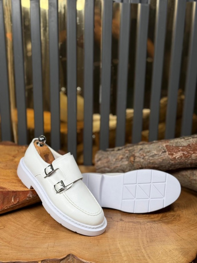 YENİ SEZON PRD ÇİFT TOKALI PREMIUM CASUAL MODEL - BEYAZ DERİ