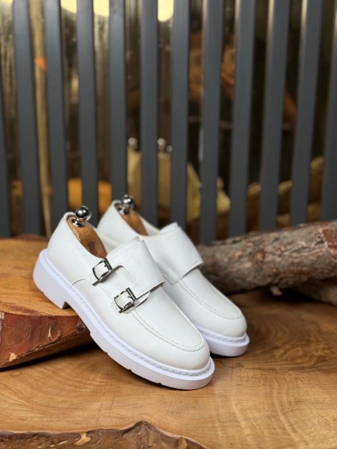 YENİ SEZON PRD ÇİFT TOKALI PREMIUM CASUAL MODEL - BEYAZ DERİ
