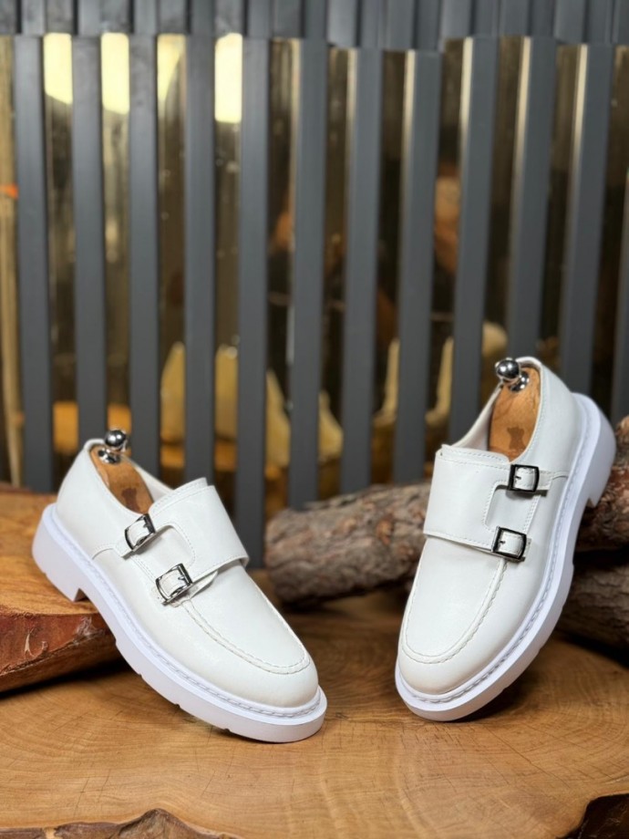 YENİ SEZON PRD ÇİFT TOKALI PREMIUM CASUAL MODEL - BEYAZ DERİ