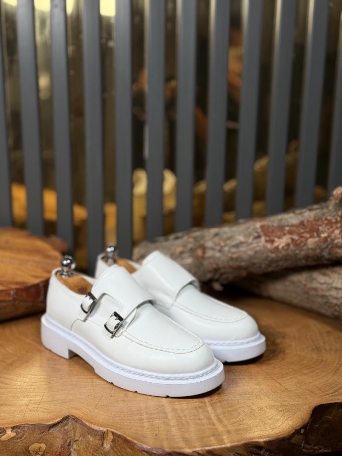 YENİ SEZON PRD ÇİFT TOKALI PREMIUM CASUAL MODEL - BEYAZ DERİ