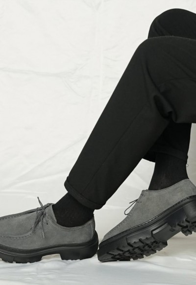 YENİ SEZON ZRA CASUAL MODEL - GRİ SÜET DERİ