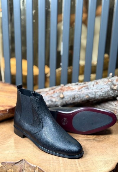 YENİ SEZON KLASİK İTALYAN FERMUARLI BOT - SİYAH ŞRINQIL BOT