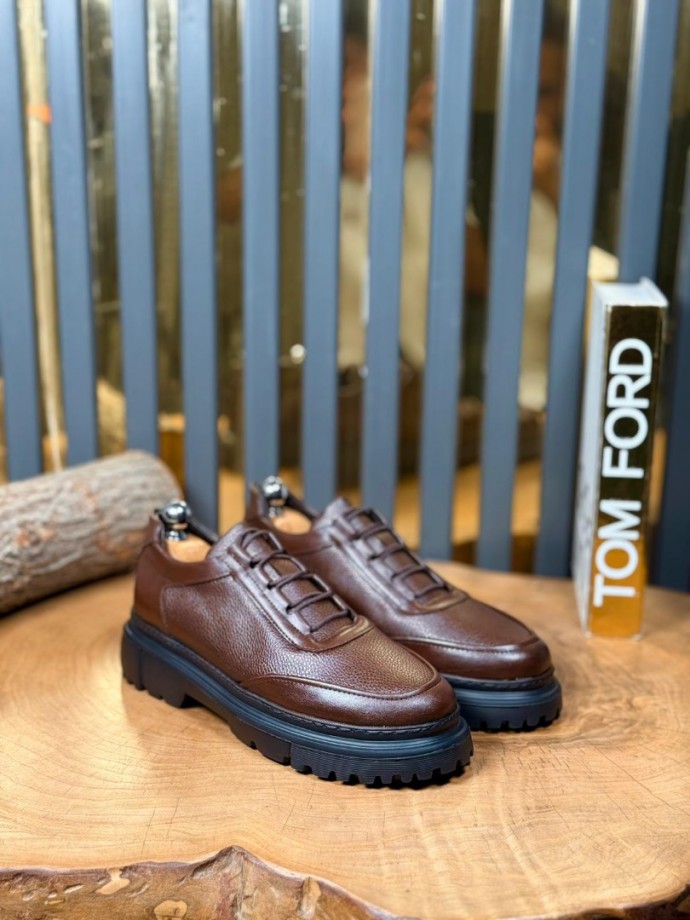 YENİ SEZON ZR CASUAL MODEL - KAHVE PÜTÜR DERİ