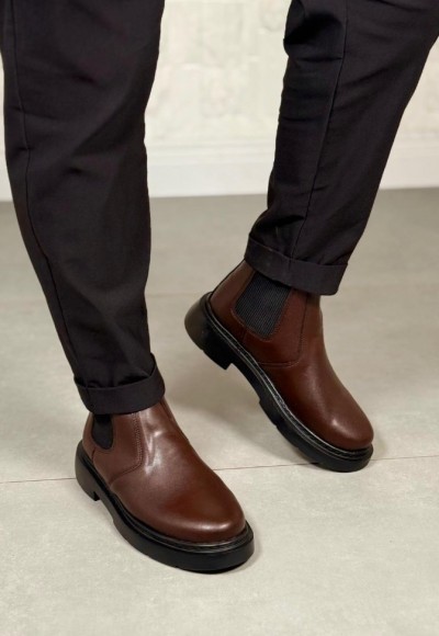 YENİ SEZON CHELSEA ZRA MODEL EVA BOT - KAHVE MAT DERİ