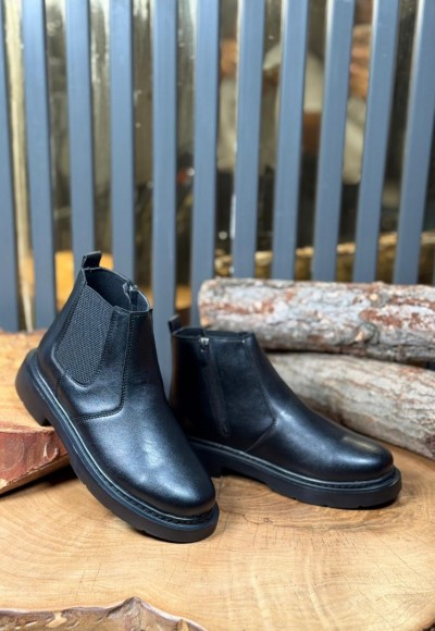 YENİ SEZON CHELSEA FERMUARLI BOT - SİYAH DERİ BOT