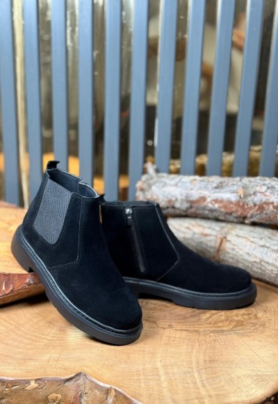 YENİ SEZON CHELSEA FERMUARLI BOT - SİYAH SÜET BOT