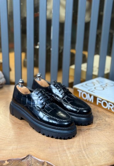 YENİ SEZON PRD CASUAL MODEL - SİYAH KROKAN DERİ 