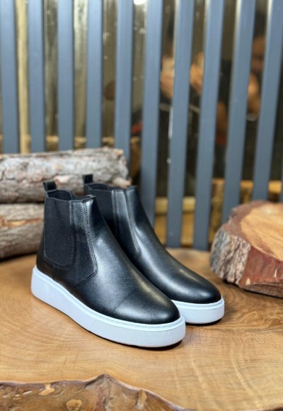 YENİ SEZON CHELSEA BANDAJLI BOT - SİYAH MAT DERİ BOT