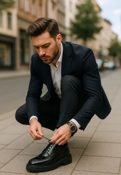 YENİ SEZON Z.R PREMİUM MODEL - SİYAH KROKAN DERİ YENİ SEZON Z.R PREMİUM MODEL - SİYAH KROKAN DERİ