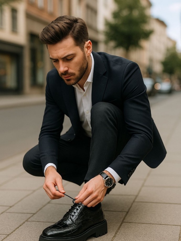 YENİ SEZON Z.R PREMİUM MODEL - SİYAH KROKAN DERİ