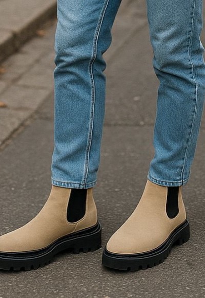 2025 BEJ SÜET BANDAJLI ÖNÜ DERİ PRD EVA BOT - BEJ SÜET BOT 2025 BEJ SÜET BANDAJLI ÖNÜ DERİ PRD EVA BOT - BEJ SÜET BOT