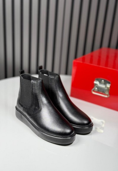 2025 SİSLEY SİYAH DERİ BANDAJLI BOT - SİYAH DERİ BOT