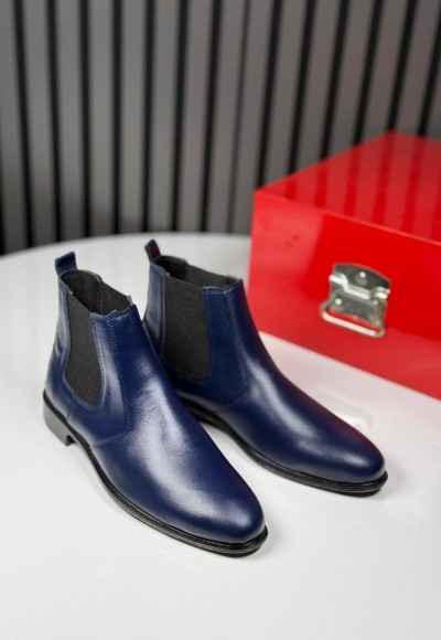 2025 KLASİK İTALYAN LACİVERT DERİ BANDAJLI BOT - LACİVERT DERİ BOT 2025 KLASİK İTALYAN LACİVERT DERİ BANDAJLI BOT - LACİVERT DERİ BOT