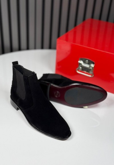 2025 KLASİK İTALYAN SİYAH SÜET BANDAJLI BOT - SİYAH SÜET BOT 2025 KLASİK İTALYAN SİYAH SÜET BANDAJLI BOT - SİYAH SÜET BOT