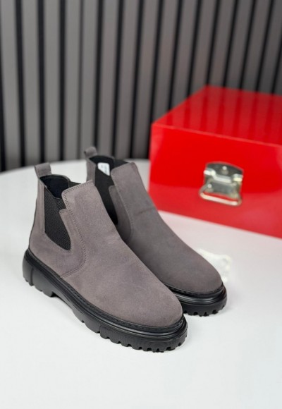 2025  İTALYAN GRİ SÜET BANDAJLI EVA BOT - GRİ SÜET BOT