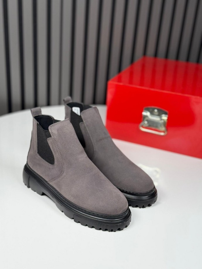 2025  İTALYAN GRİ SÜET BANDAJLI EVA BOT - GRİ SÜET BOT