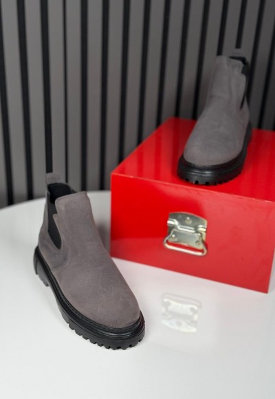 2025  İTALYAN GRİ SÜET BANDAJLI EVA BOT - GRİ SÜET BOT