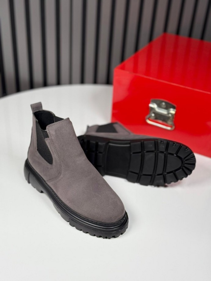 2025  İTALYAN GRİ SÜET BANDAJLI EVA BOT - GRİ SÜET BOT