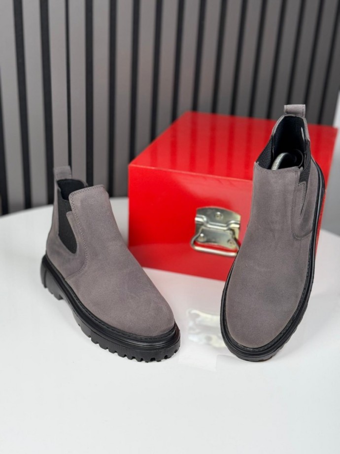 2025  İTALYAN GRİ SÜET BANDAJLI EVA BOT - GRİ SÜET BOT