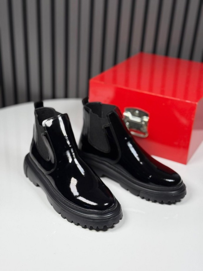  2025 CHELSEA İTALYAN SİYAH RUGAN BANDAJLI EVA BOT - SİYAH RUGAN BOT