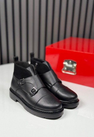 025 CHELSEA İTALYAN TOKALI DERİ EVA BOT - SİYAH DERİ BOT