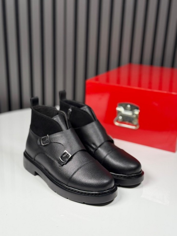 025 CHELSEA İTALYAN TOKALI DERİ EVA BOT - SİYAH DERİ BOT