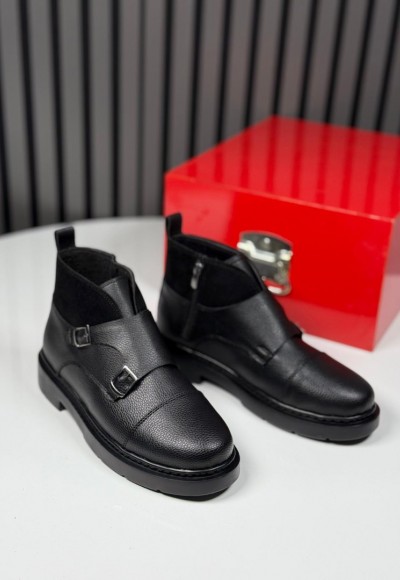 025 CHELSEA İTALYAN TOKALI DERİ EVA BOT - SİYAH DERİ BOT