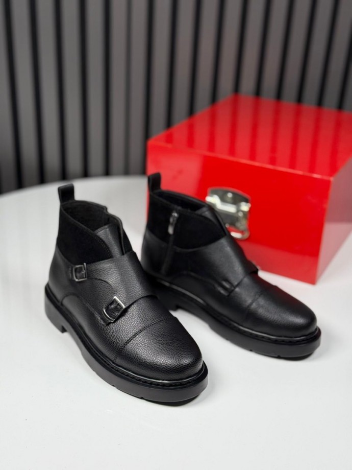 025 CHELSEA İTALYAN TOKALI DERİ EVA BOT - SİYAH DERİ BOT