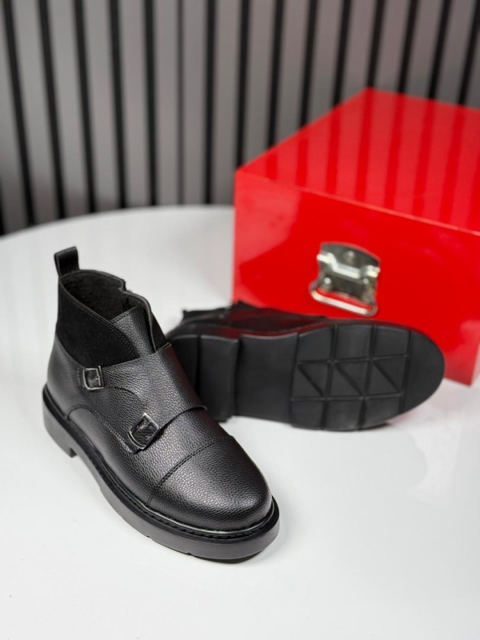 025 CHELSEA İTALYAN TOKALI DERİ EVA BOT - SİYAH DERİ BOT