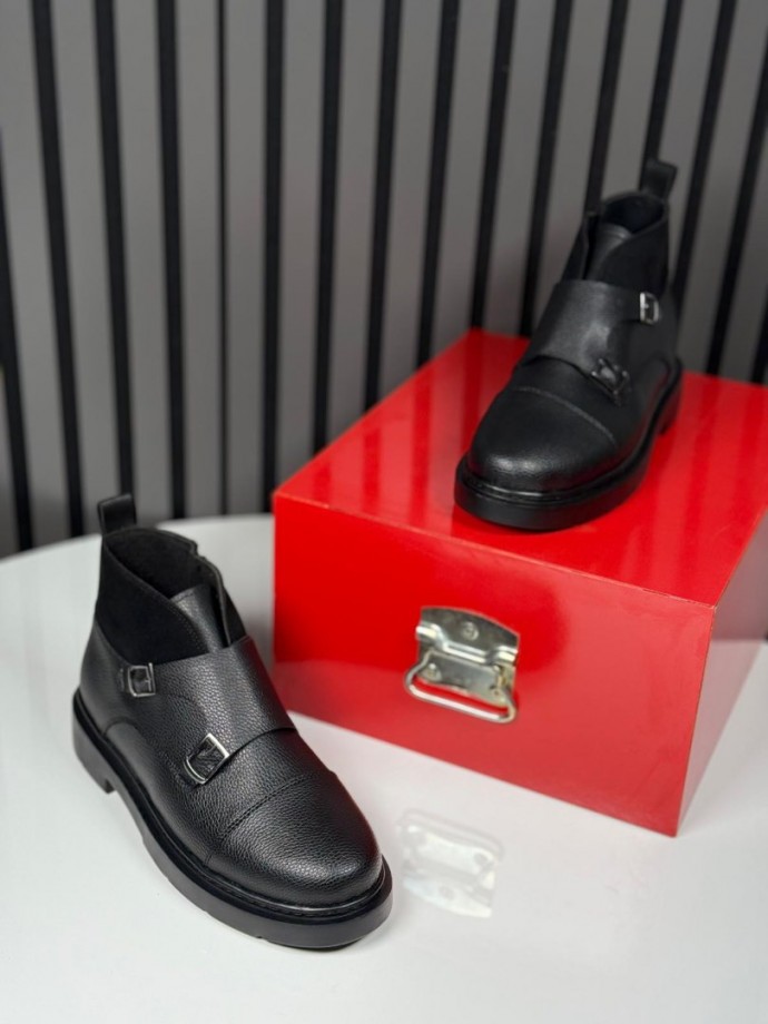 025 CHELSEA İTALYAN TOKALI DERİ EVA BOT - SİYAH DERİ BOT