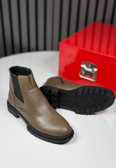 2025 CRAZY DERİ FERMUARLI BEJ BOT - BEJ DERİ BOT