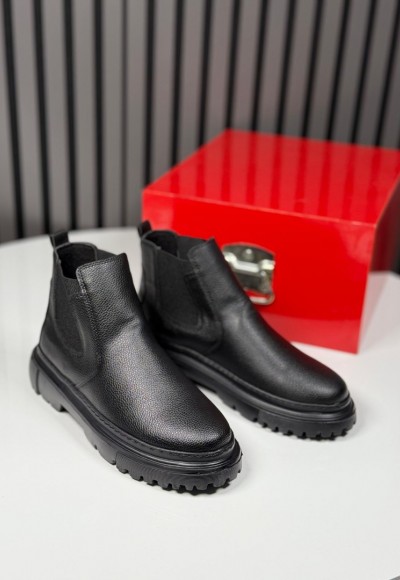 2025 CHELSEA PÜTÜR DERİ BANDAJLI SİYAH  BOT  - KAHVESİYAH PÜTÜR DERİ BOT