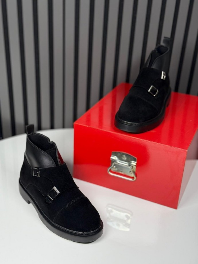 2025 CHELSEA İTALYAN TOKALI SÜET EVA BOT - SİYAH SÜET BOT