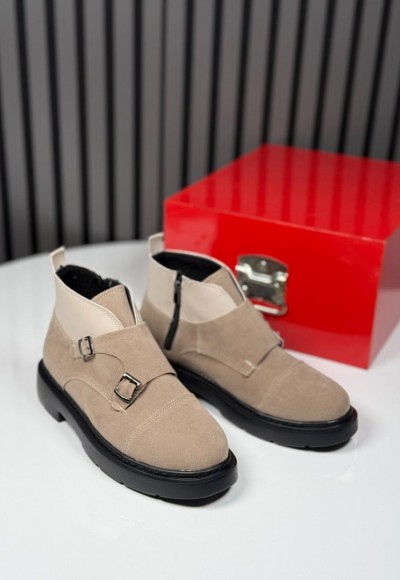 2025 CHELSEA İTALYAN TOKALI SÜET EVA BOT - BEJ SÜET DERİ  BOT