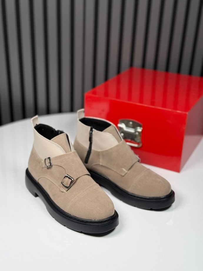 2025 CHELSEA İTALYAN TOKALI SÜET EVA BOT - BEJ SÜET DERİ  BOT