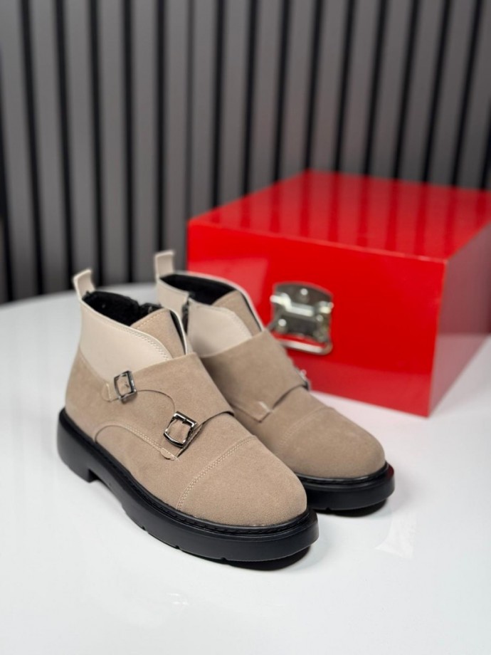 2025 CHELSEA İTALYAN TOKALI SÜET EVA BOT - BEJ SÜET DERİ  BOT