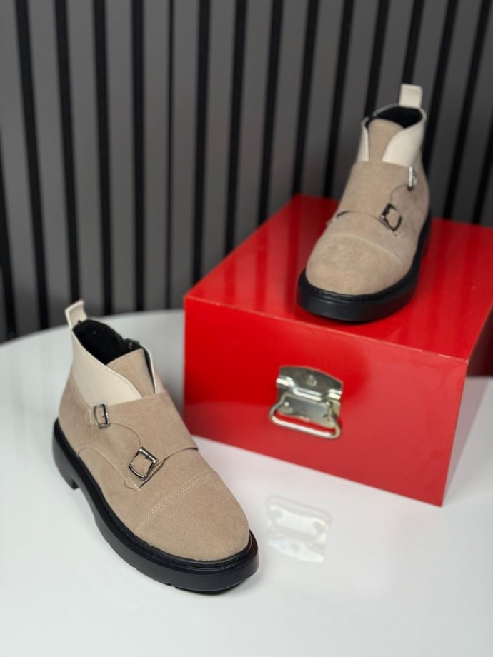 2025 CHELSEA İTALYAN TOKALI SÜET EVA BOT - BEJ SÜET DERİ  BOT