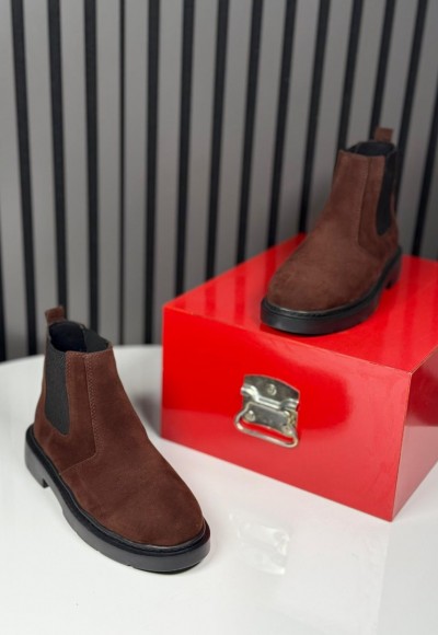  2025 CHELSEA SÜET BANDAJLI KAHVE  BOT - KAHVE SÜET BOT