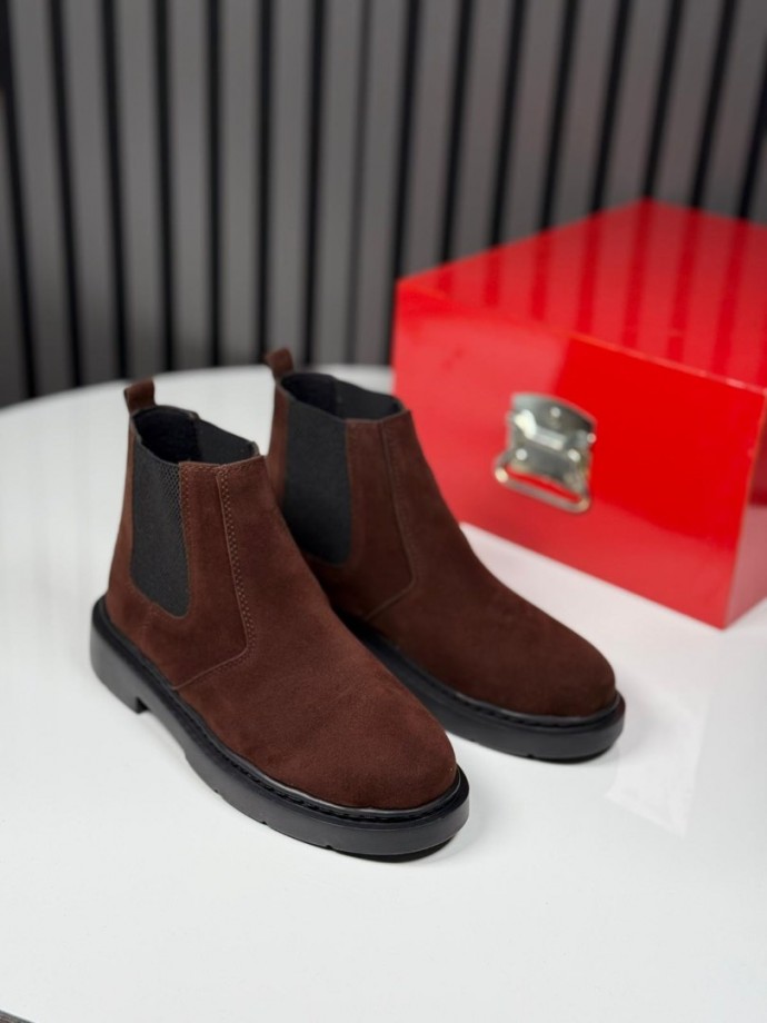  2025 CHELSEA SÜET BANDAJLI KAHVE  BOT - KAHVE SÜET BOT