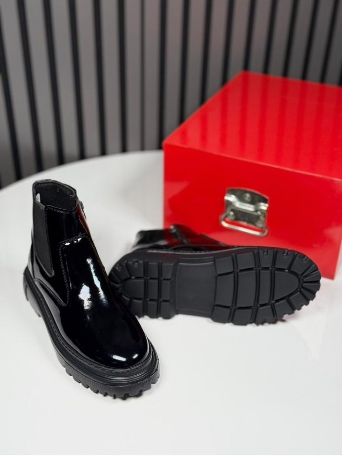 2025 CHELSEA İTALYAN SİYAH RUGAN FERMUARLI BOT - SİYAH RUGAN  BOT