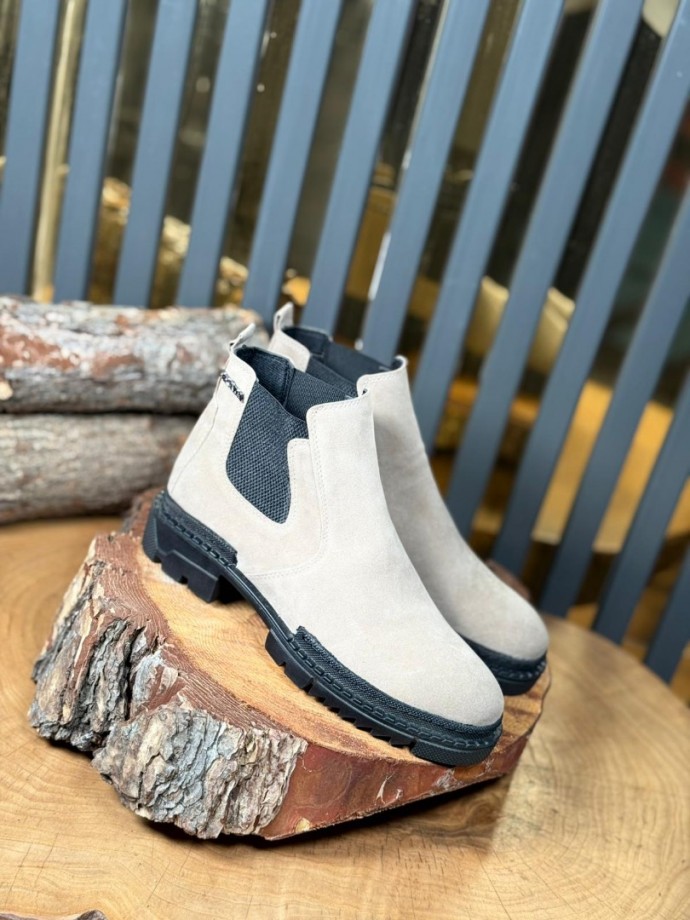 2025 PRD CHELSEA KUM BEJİ SÜET  BANDAJLI EVA  BOT  - KUM BEJİ SÜET BOT