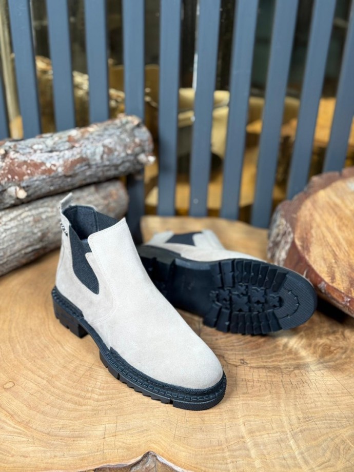 2025 PRD CHELSEA KUM BEJİ SÜET  BANDAJLI EVA  BOT  - KUM BEJİ SÜET BOT