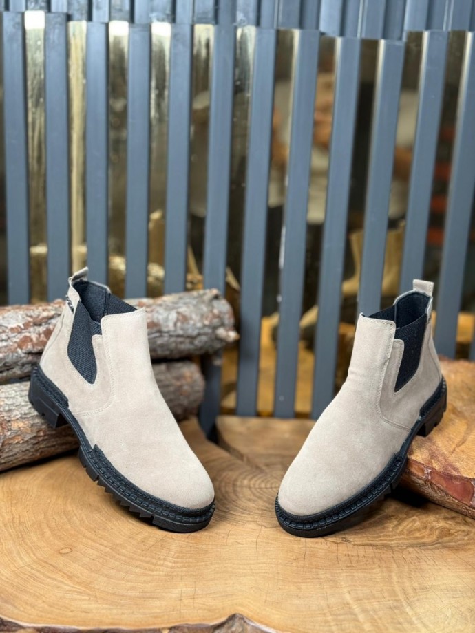 2025 PRD CHELSEA KUM BEJİ SÜET  BANDAJLI EVA  BOT  - KUM BEJİ SÜET BOT