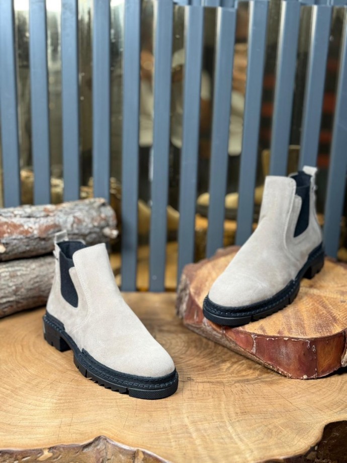 2025 PRD CHELSEA KUM BEJİ SÜET  BANDAJLI EVA  BOT  - KUM BEJİ SÜET BOT