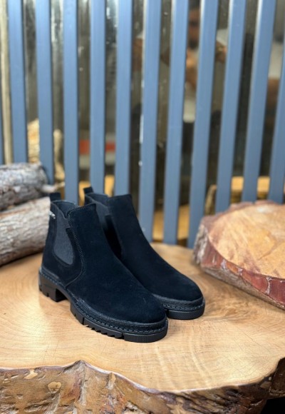 2025 PRD CHELSEA SİYAH SÜET  BANDAJLI EVA  BOT - SİYAH SÜET BOT