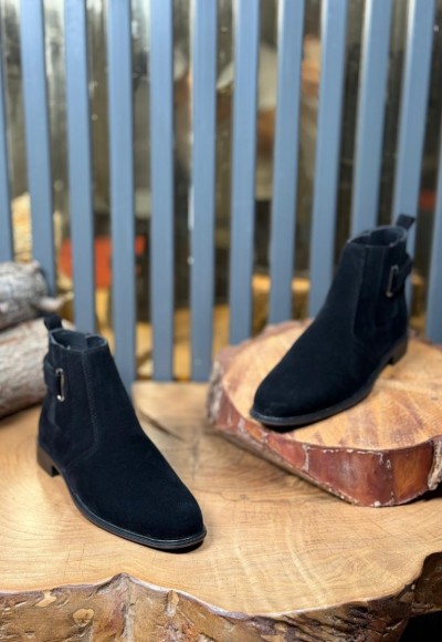 2025 KLASİK CHELSEA ÇIRTLI SİYAH SÜET   BOT - SİYAH SÜET  BOT