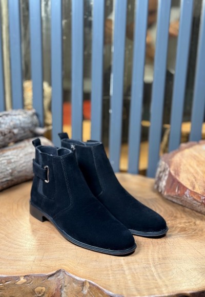 2025 KLASİK CHELSEA ÇIRTLI SİYAH SÜET   BOT - SİYAH SÜET  BOT