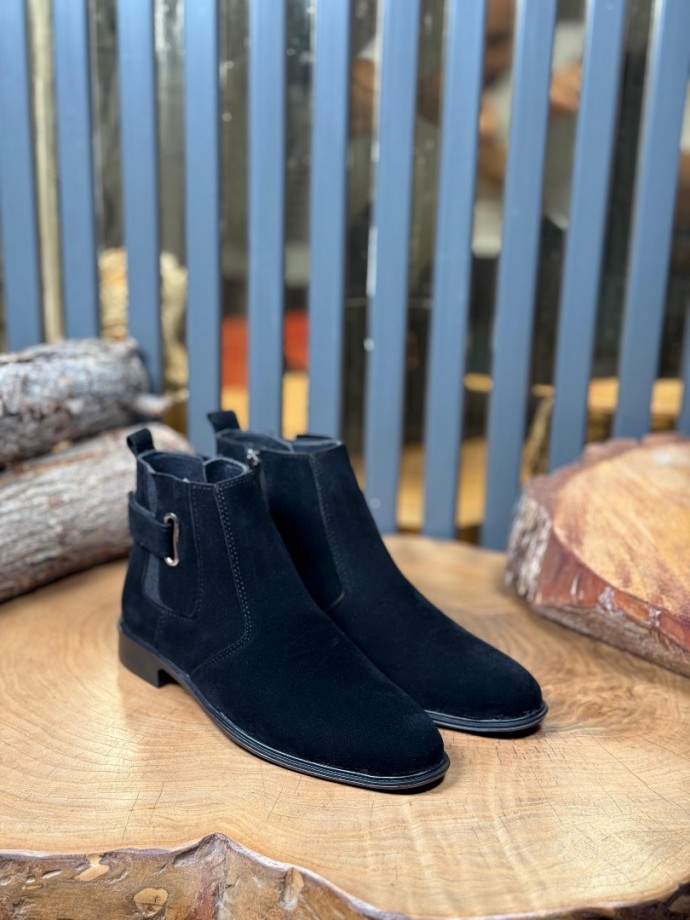 2025 KLASİK CHELSEA ÇIRTLI SİYAH SÜET   BOT - SİYAH SÜET  BOT