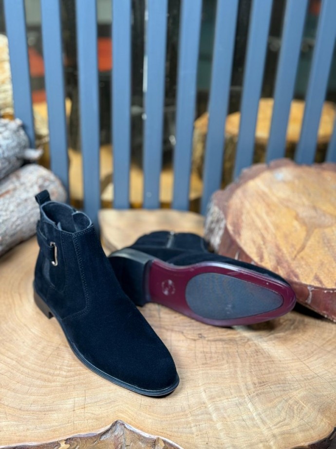 2025 KLASİK CHELSEA ÇIRTLI SİYAH SÜET   BOT - SİYAH SÜET  BOT